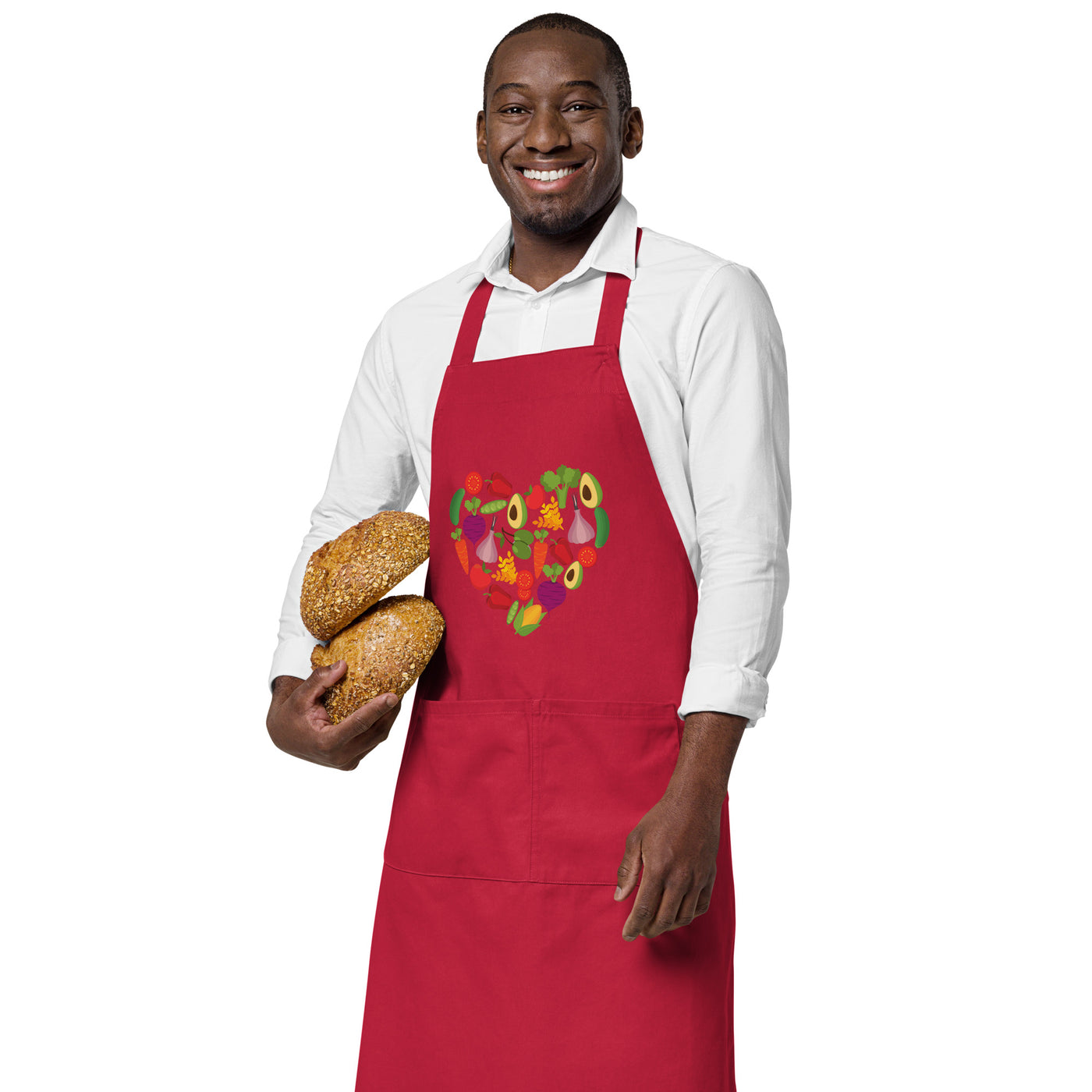 I Love Food 100% Organic Cotton Apron