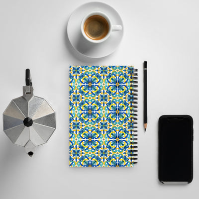 Mediterranean Blue Tile Spiral Notebook